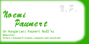 noemi paunert business card